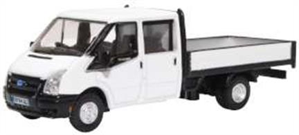 Oxford Diecast 76TPU005 1/76th Ford Transit Dropside White