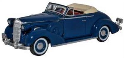 Oxford Diecast 87BS36005 1/87th Buick Special Convertible Coupe 1936 Musketeer Blue