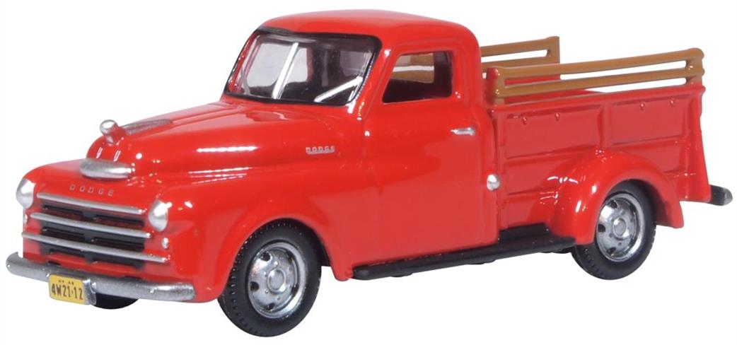 Oxford Diecast 1/87 87DP48001 Dodge B-1B Pick Up Truck 1948 Red