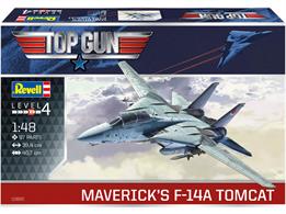 Revell 03865 1/48th TopGun F-14A Tomcat Aircraft KitNumber of Parts 94  Length 394mm   Wingspan 407mm