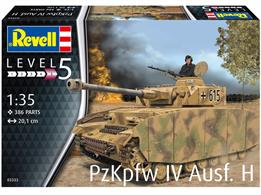Revell 03333 1/35th Panzer IV Ausf. H Tank KitNumber Of Parts 386   Length 201mm