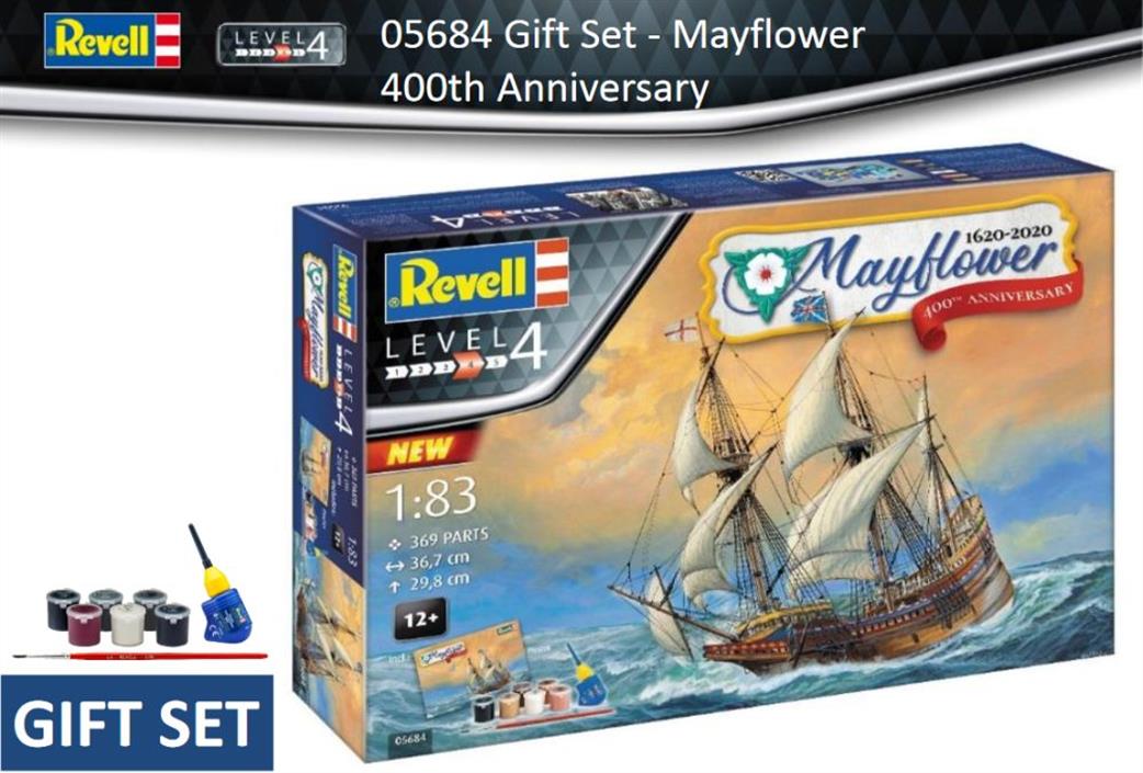 Revell 05684 Mayflower 400th Anniversary Gift Set 1/83