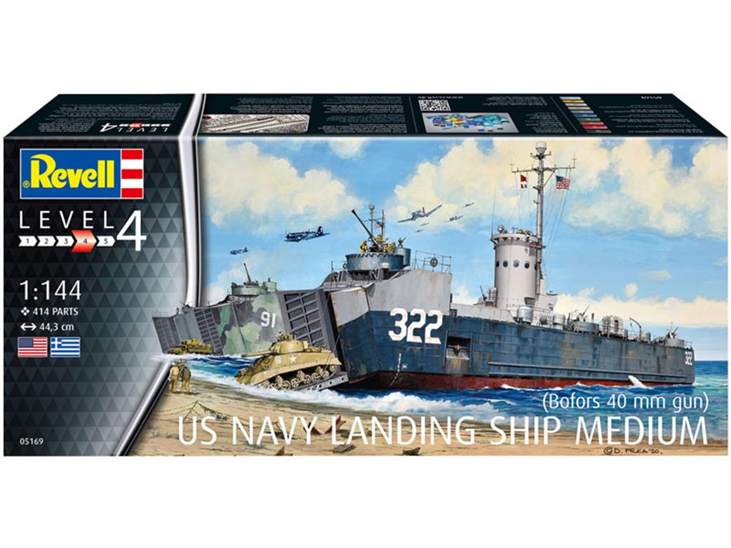 Revell 1/144 05169 US Navy Landing Ship (Bofors 40MM Gun) Kit