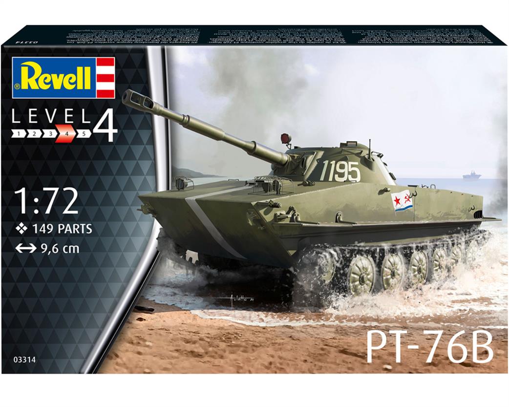 Revell 1/72 03314 PT-76B Tank Kit Inc. Photo Etch
