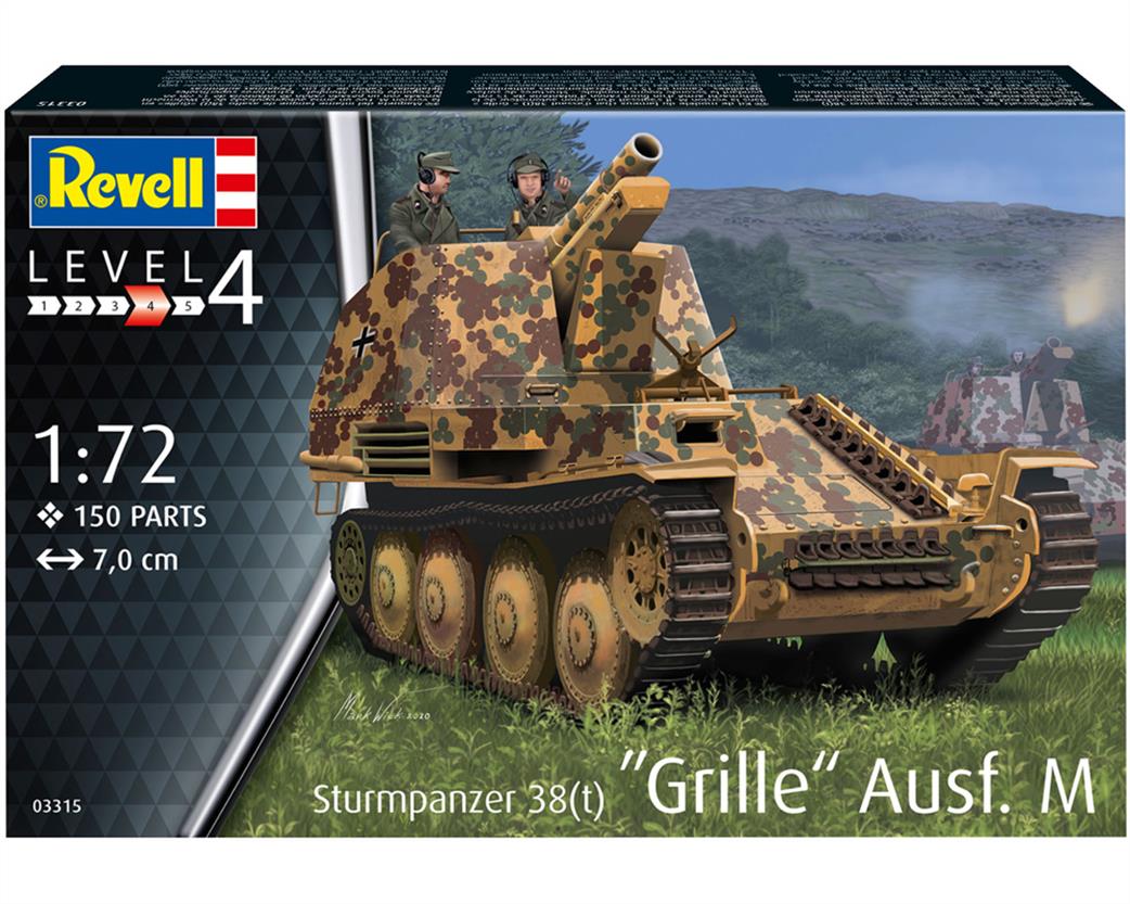 Revell 03315 Sturmpanzer 38(t) Grille Ausf. M Tank Kit Inc. Photo Etch 1/72
