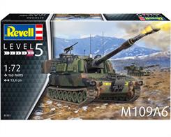 Revell 03331 1/72nd M109A6 Paladin Self Propelled Gun KitNumber of Parts 160   Length 134mm