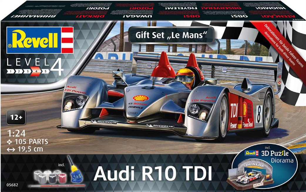Revell 1/24 05682 Audi R10 TDi Le Mans Car Kit & 3D Puzzle