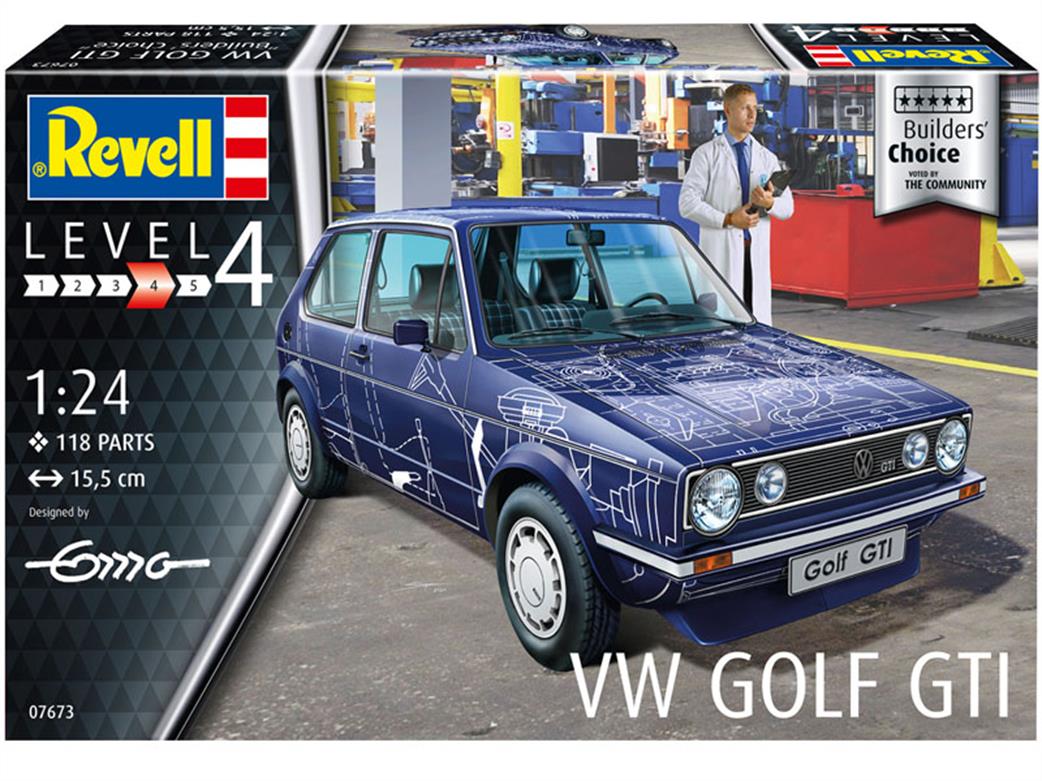 Revell 07673 VW Golf GTi Builders Choice Car Kit 1/24