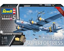 Revell 03850 1/48th B-29 Super Fortress Platinum Edition Bomber Aircraft KitNumber of Parts 215  Length 655mm   Wingspan 900mm