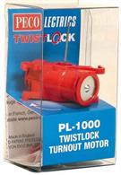 TwistLock is still a basic electric solenoid motor, for operating turnouts powered by a normal 16vDC supply (can take up to 3 amps), is fully compatible with all PECO turnouts up to O gauge and many other proprietary brands to. The mounting of the point motor is greatly simplified by the Twistlock system and cabling is connected, reducing the need for soldering of wires to the terminals.