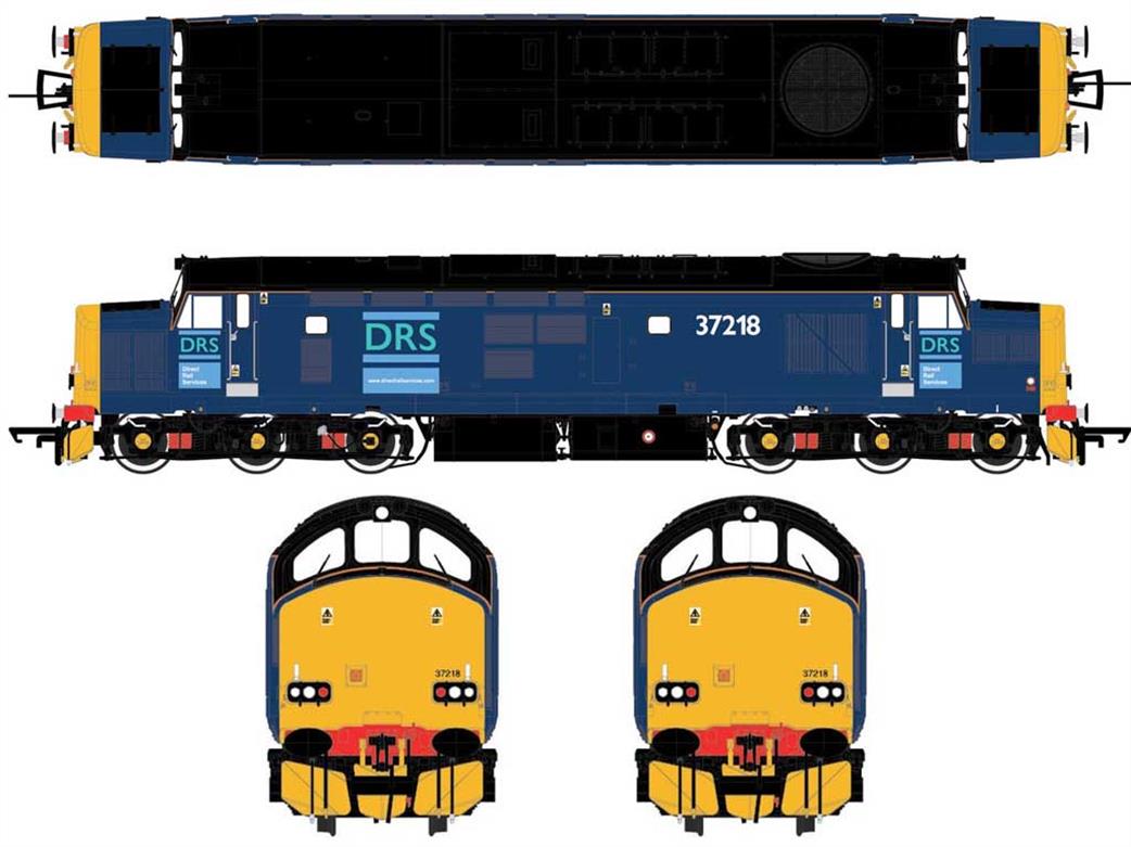 Accurascale OO ACC2616 DRS 37218 Class 37/0 Diesel DRS Heritage Livery