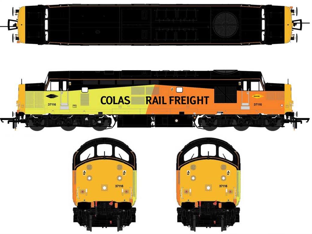 Accurascale ACC2614 Colas 37116 Class 37/0 Diesel Colas Railfreight Yellow & Orange OO
