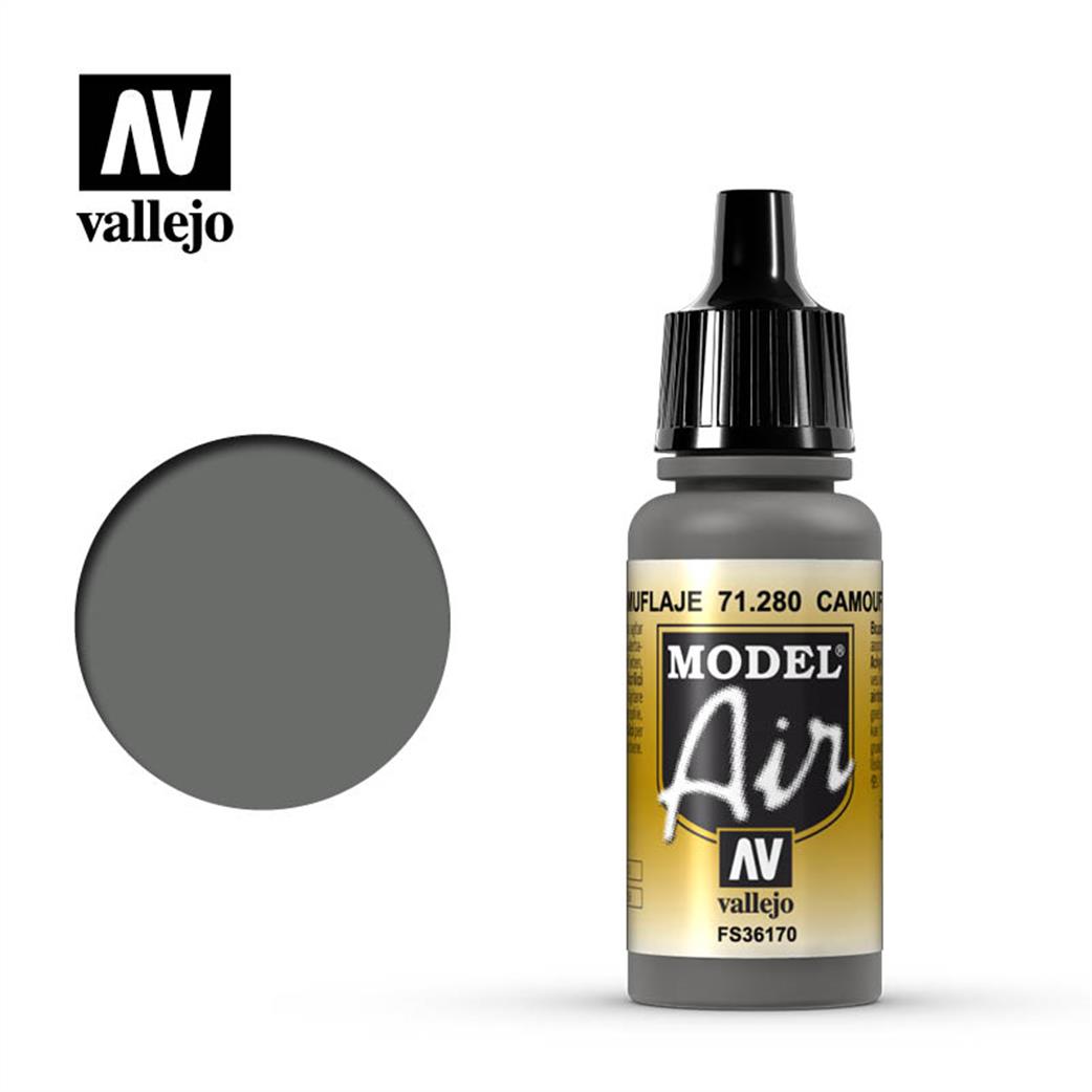 Vallejo  71280 Camouflage Grey (Have Glass) Airbrush Ready 17ml Acrylic Paint