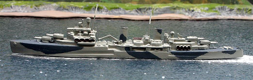 Secondhand Mini-ships 1/1200 ClydesideI/Superior HMS Belfast RN Light Cruiser camouflaged 1942 on