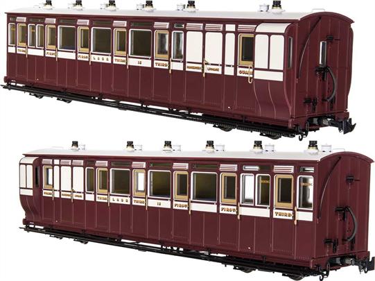 Highly detailed 7mm scale 16.5mm gauge model of Lynton and Barnstaple Railway coach No.15. This coach was built as third class brake coach but was refitted to provide a first class compartment, making the coach a brake composite, ideal for winter services.Model finished in Lynton &amp; Barnstaple Railway maroon &amp; cream livery.Expected Autumn/Winter 2022/23