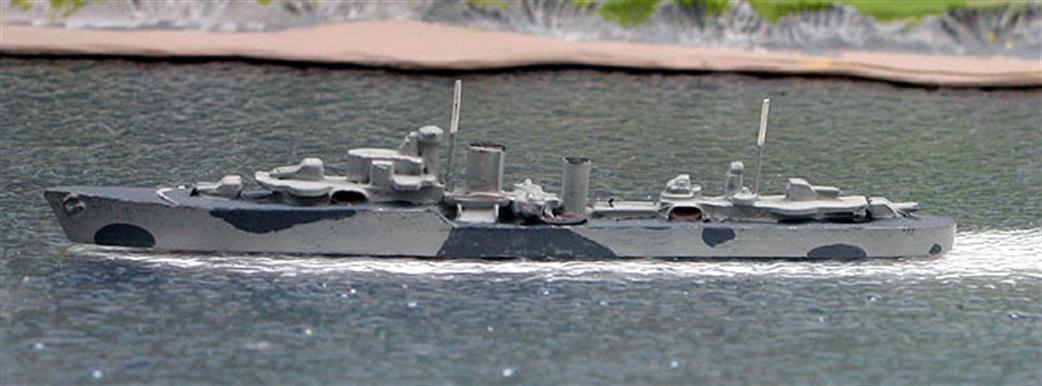 Secondhand Mini-ships ClydesideE Tribal class British destroyer in WW2 camouflage 1/1200