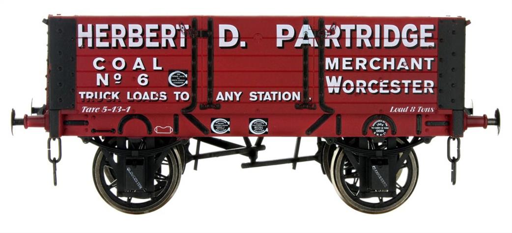 Dapol O Gauge 7F-052-005 Herbert D Partridge 5 Plank Wagon 6 RCH 1887 Design