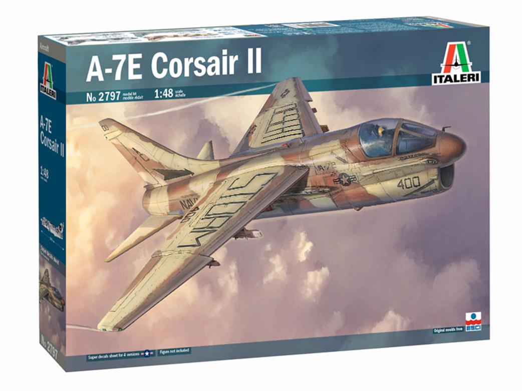 Italeri 1/48 2797 A-7E Corsair II USN Light Attack Aircraft Kit