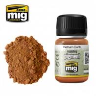 Weathering pigment featuring the characteristic reddish orange color of Vietnam’s soil, perfect to represent the typical appearance of dust and dirt for any vehicle or scene set in Vietnam. This superfine pigment is of high the highest quality and made with natural products optimized for use in modeling. The color and formulation have been designed to apply a range of effects on your models using the techniques created by Mig Jiménez more than a decade ago. This pigment can be used by itself or in combination with other AMMO products.