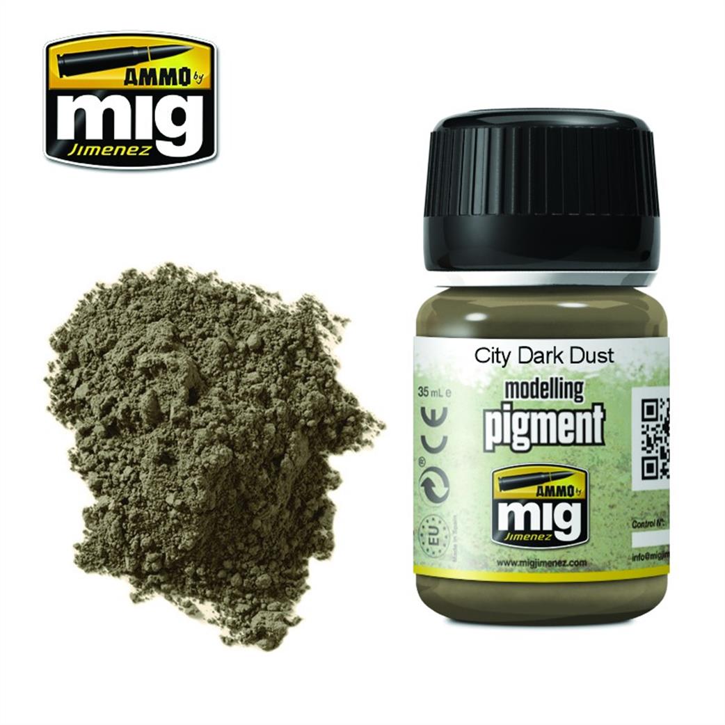 Ammo of Mig Jimenez  A.MIG-3028 City Dark Dust Weathering Pigment 35ml Jar