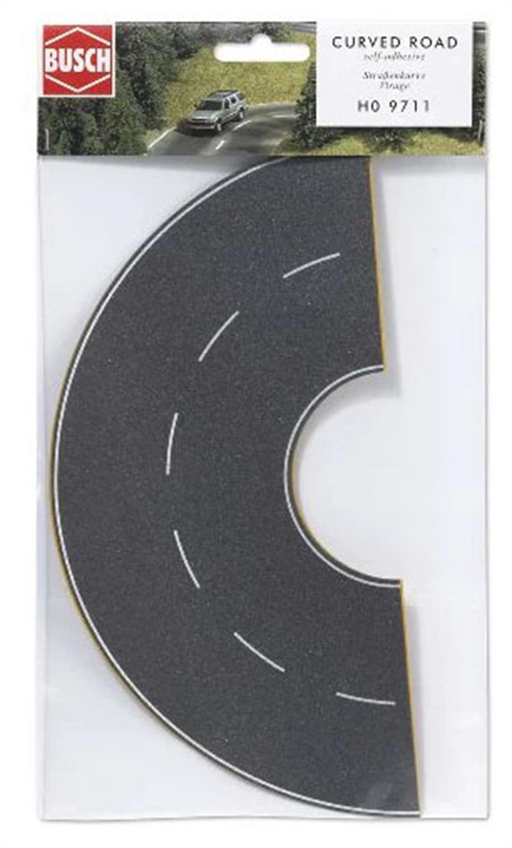 Busch OO/HO 9711 Curved Asphalt Tarmac Road
