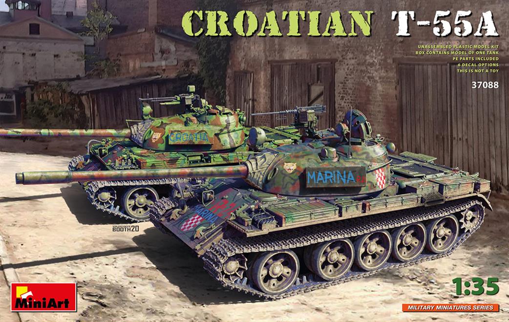 MiniArt 37088 Croatian T-55 MBT Plastic Kit 1/35