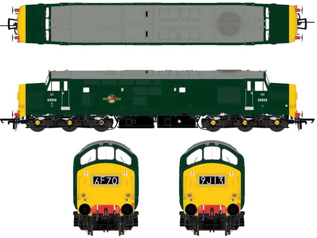 Accurascale OO ACC2609 BR D6956 Class 37/0 Diesel Locomotive BR Green Full Yellow Ends