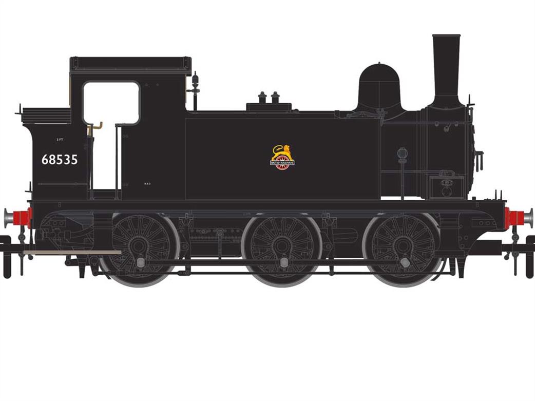 Accurascale ACC2447-DCC BR 68535 LNER Class J67 0-6-0T BR Plain Black Early Emblem DCC Sound OO