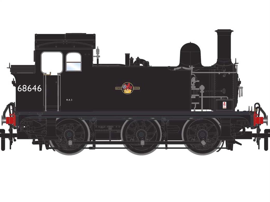 Accurascale OO ACC2428 BR 68646 LNER Class J68 0-6-0T BR Plain Black Late Crest