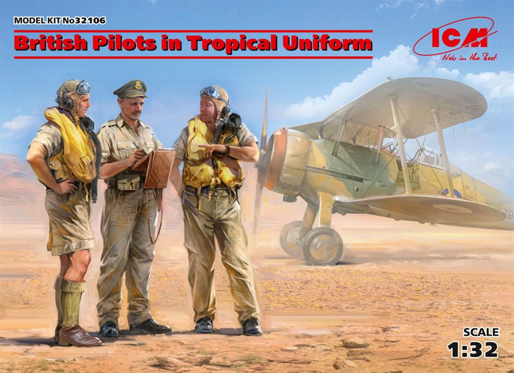ICM 1/32 32106 British Pilots In Tropical Uniform