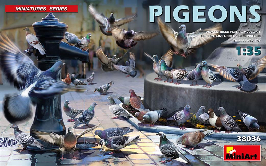 MiniArt 1/35 38036 Pigeon Set of 36