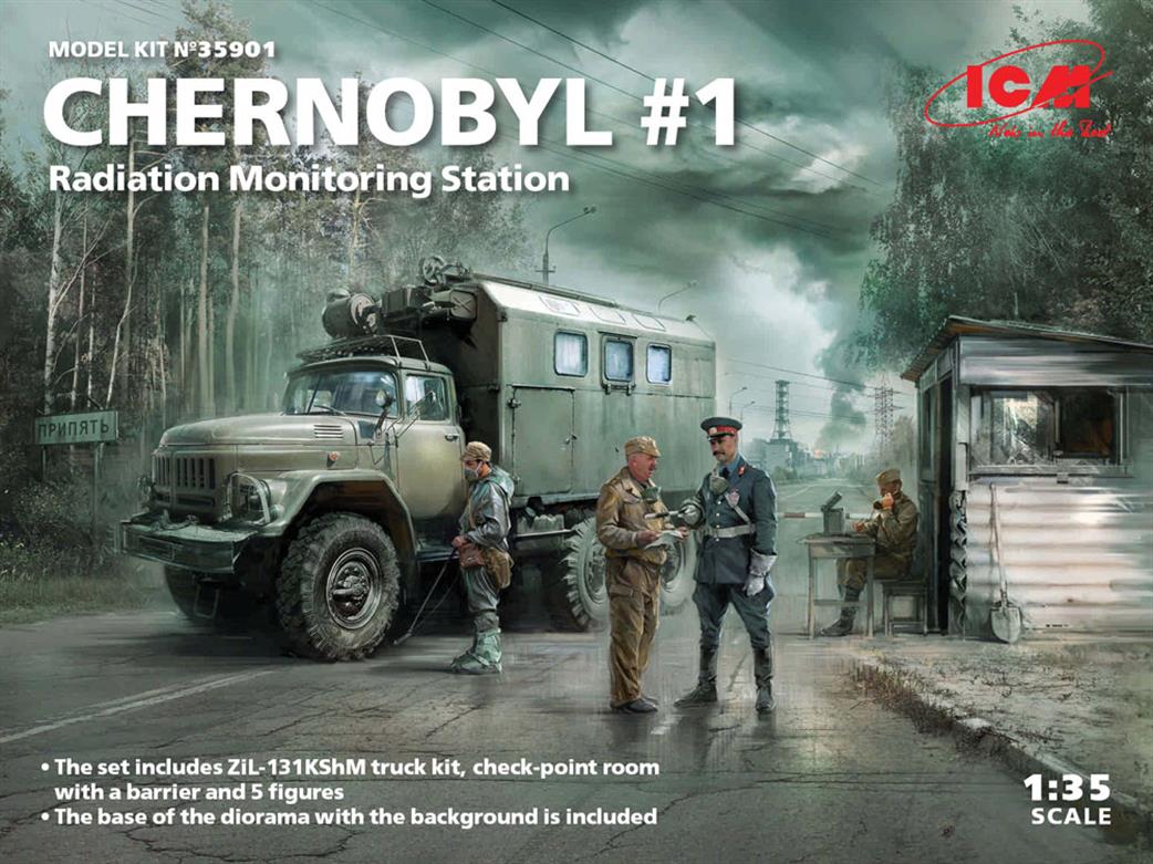 ICM 35901 Chernobyl #1 Radiation Monitoring Station Kit 1/35