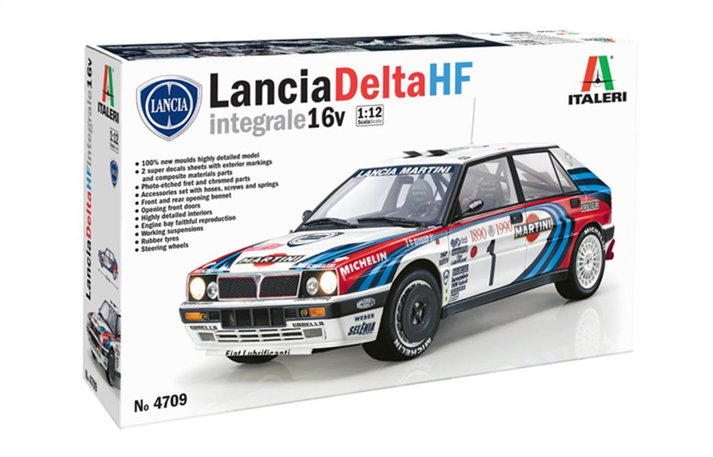 Italeri 1/12 4709 Lancia Delta HF Intergrale Rally Car Model Kit