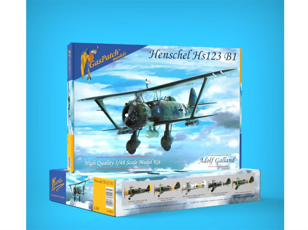 GasPatch Models 1/48 16-48096 German Henschel Hs-123b1 biplane model