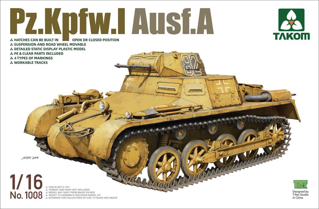 Takom 1/16 01008 German Pz.Kpfw1 Ausf A Tank Kit