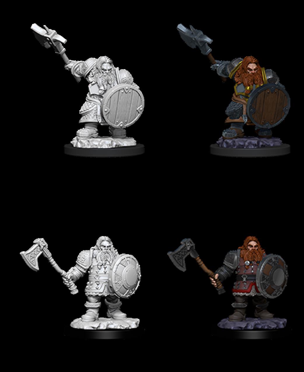 Wizkids  90004 Male Dwarf Fighter: D&D Nolzur's Marvelous Unpainted Miniatures