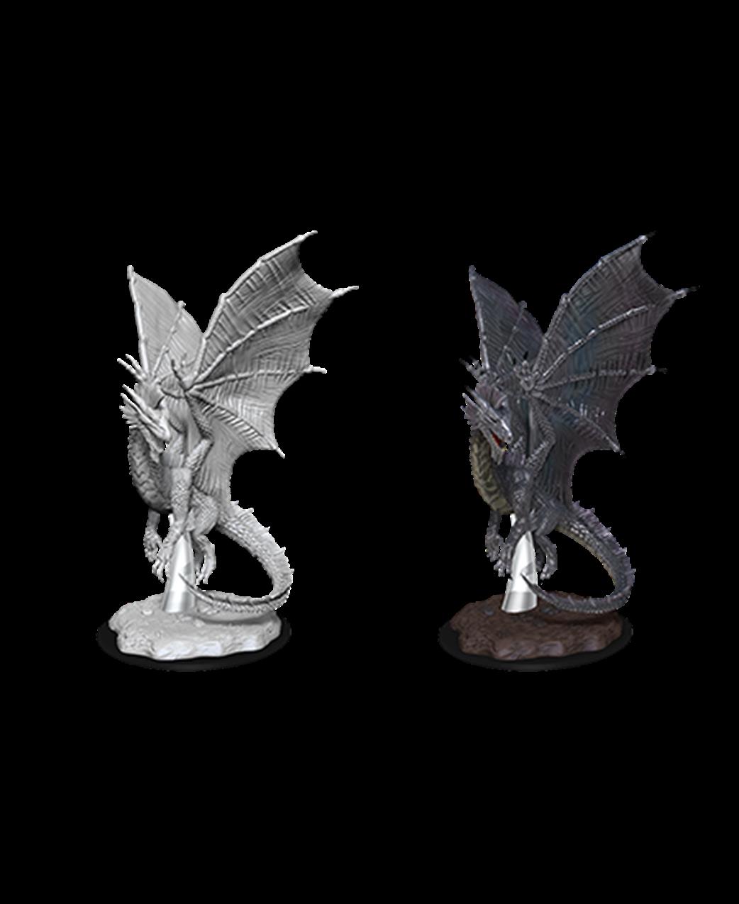 Wizkids  90036 Young Silver Dragon: D&D Nolzur's Marvelous Unpainted Miniatures