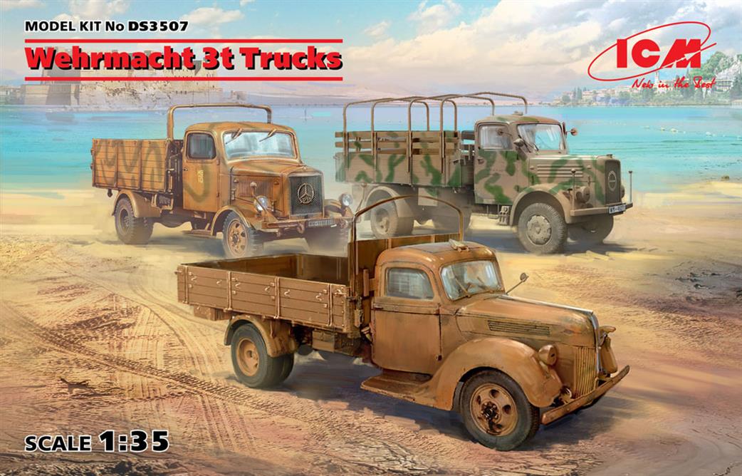 ICM DS3507 Wehrmacht 3t Truck triple Pack 1/35
