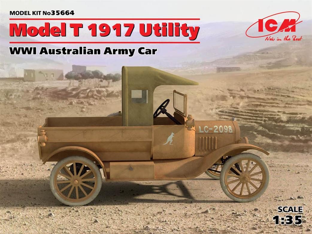 ICM 1/35 35664 WW1 Australian Army Car Ford T 1917 Utility Kit