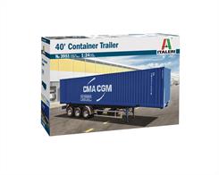 Italeri 3951 1/24th 40' Container Trailer Kit