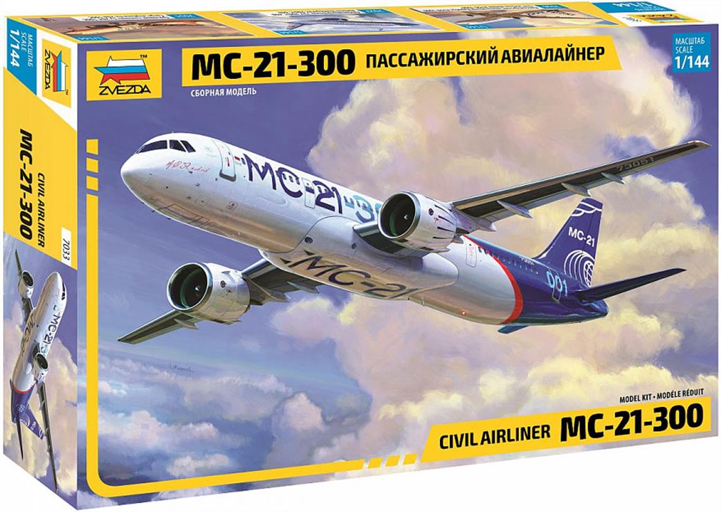Zvezda 1/144 7033 Irkut MS-21-300 Airliner Plastic Kit