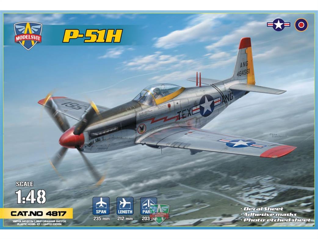 Modelsvit 1/48 4817 USAF Mustang P-51H fighter Kit