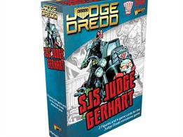 Now more than 75% Cyborg, Alex Gerhart was an up-and-coming star in the sinister ranks of the Special Judicial Squad. Unfortunately, like so many of his colleagues, he had an unhealthy obsession with Judge Dredd. Not only had the venerable Judge been instrumental in exposing the worst excesses of the SJS under Judge Cal, he also represented the one thing that the SJS could simply not process: an incorruptible Judge. For several years, Gerhart pursued a vendetta against Dredd to uncover some transgression, no matter how small. While investigating the death of a Tek Judge, he unsuccessfully tried to force Dredd to admit having a guilty conscience about the 350 million citizens who fell to the Chaos Virus, a bio-weapon unleashed by Sov agents in revenge for Dredd destroying East-Meg One.
