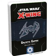 Personalize your Star Wars: X-Wing experience and display your loyalty with the Galactic Empire Damage Deck! This deck contains a complete set of thirty-three illustrated damage cards featuring diagnostics of a TIE/in Interceptor so you know exactly where your ship is hit.