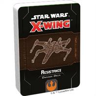 Personalize your Star Wars: X-Wing experience and display your loyalty with the Resistance Damage Deck! This deck contains a complete set of thirty-three illustrated damage cards featuring diagnostics of a T-70 X-wing so you know exactly where your ship is hit.