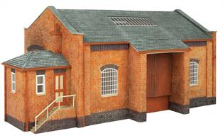 The Goods Shed acted as a transfer point from railway wagon to local delivery - by lorry or cart. This is a GWR painted version. Model is made from resin and then hand decorated.Approx. model dimensions: 234x128x109mm.
