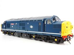 Gaugemaster Collection O gauge model of BR class 37/0 diesel locomotive 37043 Loch Lomond in rail blue livery with Eastfield depot applied white bodyside stripe and West Highland terrier motif, as running on the West Highland line in the early 1980s.These Heljan O gauge models feature a heavy diecast chassis, providing the weight for prototypical running and powerful motors supply impressive train-hauling abilities, just like the real 37s! Eastfield depot applied white bodyside stripes and white West Highland terrier motifs to several of their fleet of class 37s working over the West Highland line to Oban, Fort William and Mallaig in the early 1980s, a quite distinctive livery always popular with enthusiasts for breaking the monotony of standard rail blue.