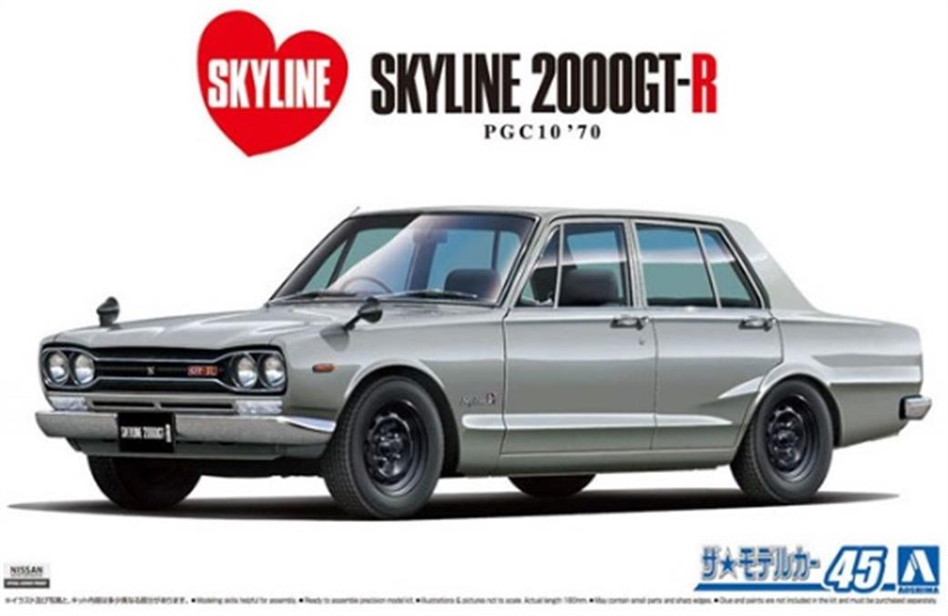 Aoshima 05835 Nissan PGC10 Skyline 2000GTR '70 Kit 1/24