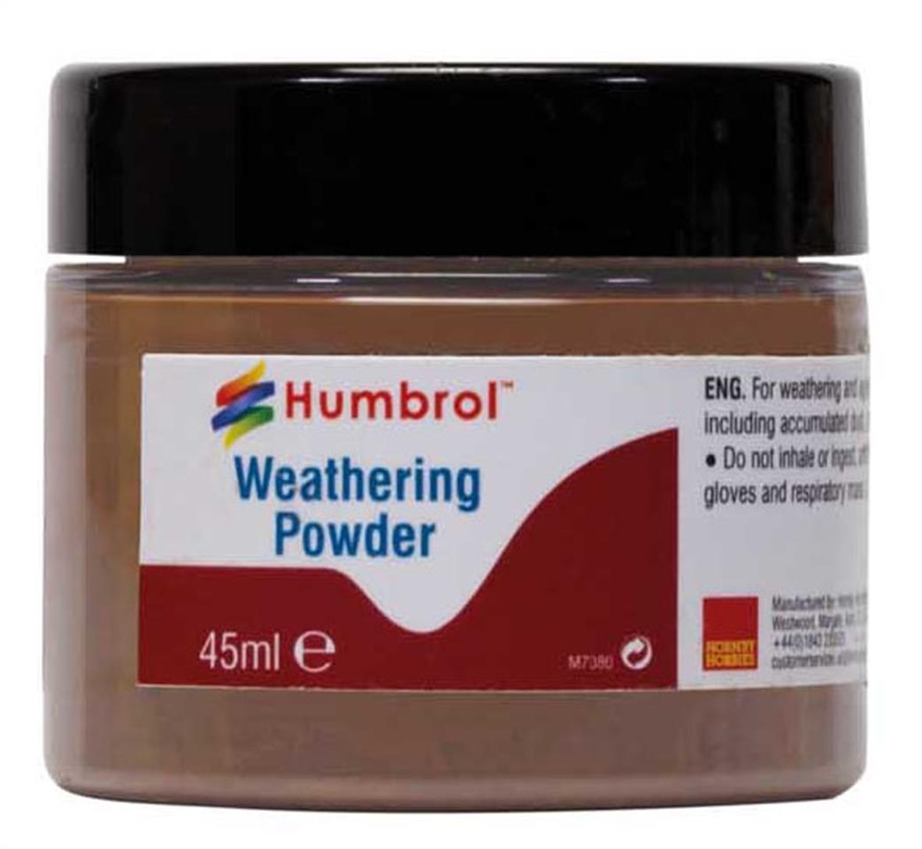 Humbrol  AV0019 Dark Rust Weathering Powder 45ml Pot