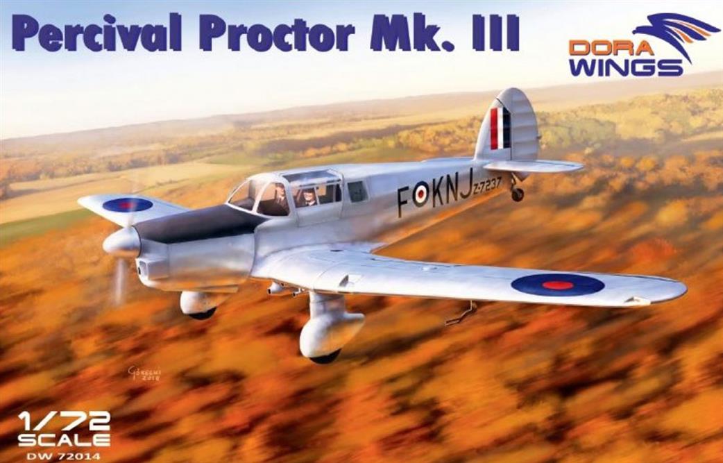 Dora Wings 1/72 72014 Percival Proctor Mk.111 RAF Trainer Plastic Kit